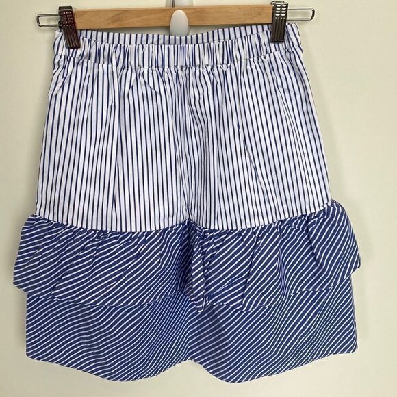 J. Crew Cocktail Stripe Tiered Ruffle Midi Skirt - Picture 4 of 9